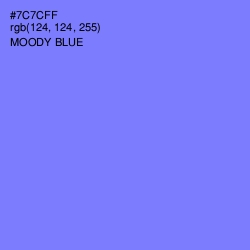 #7C7CFF - Moody Blue Color Image